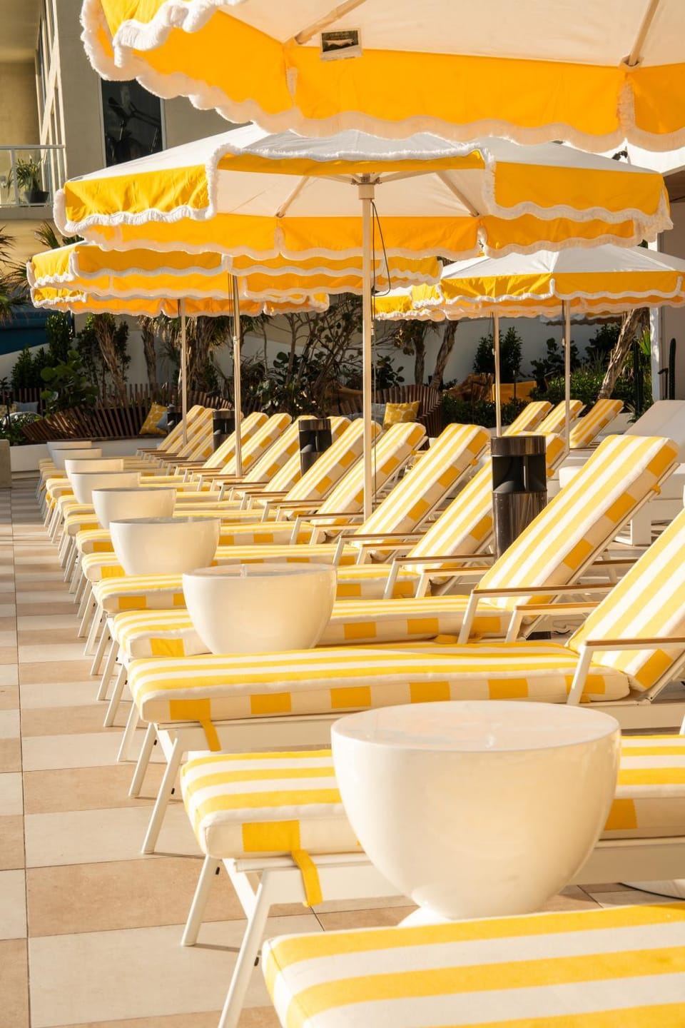 Swimming pool, sunbed