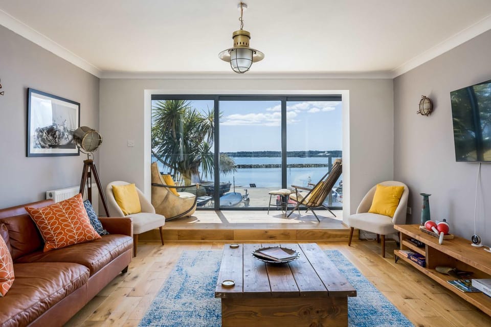 Living room, Seating area, Sea view
