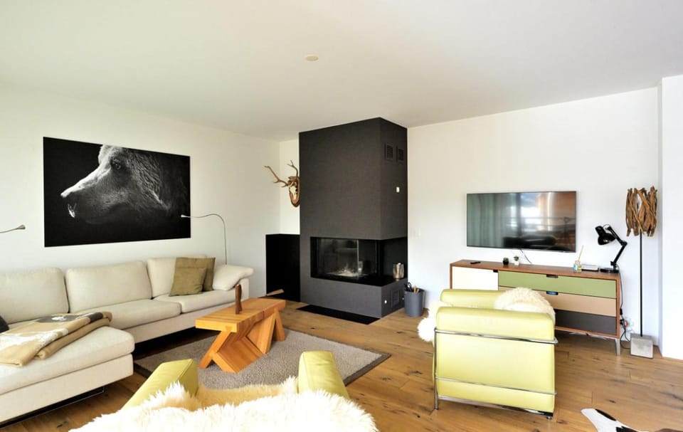 Living room, fireplace