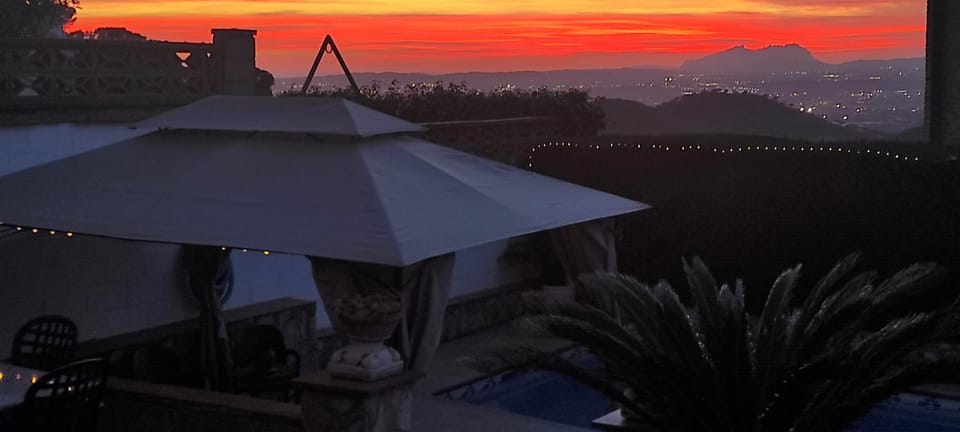 Mountain view, Sunset