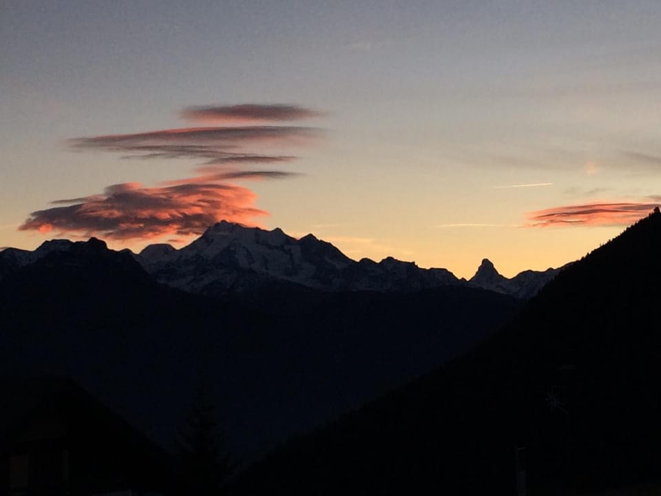 Nearby landmark, Mountain view, Sunset