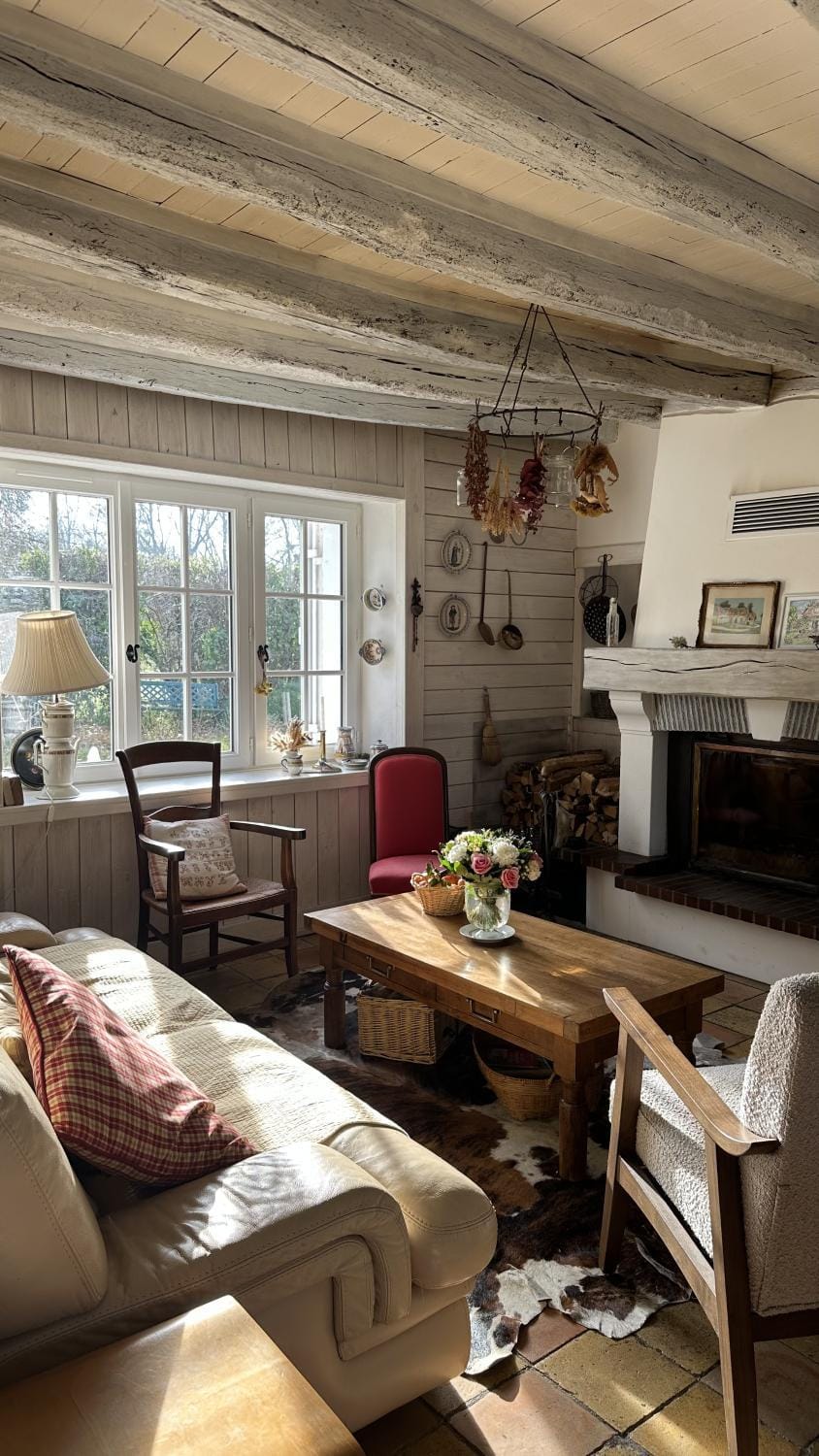 Living room, fireplace