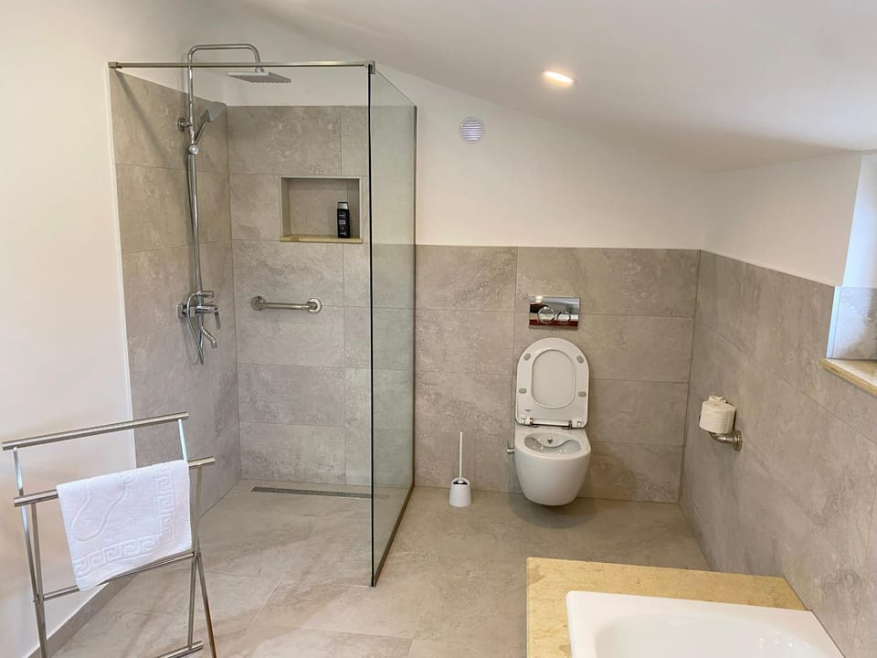 Shower, Toilet, towels