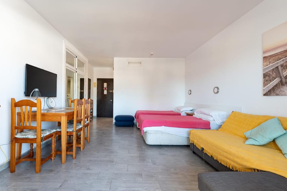 Property building, Living room, Bedroom