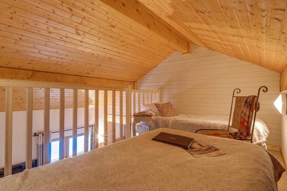 Mountain Lodge in Alps-chez Philippe, Panoramic-Village, Renting, view over Glaciers Hotel in La Grave