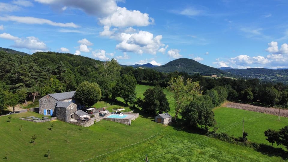 Natural landscape, Bird's eye view, Mountain view
