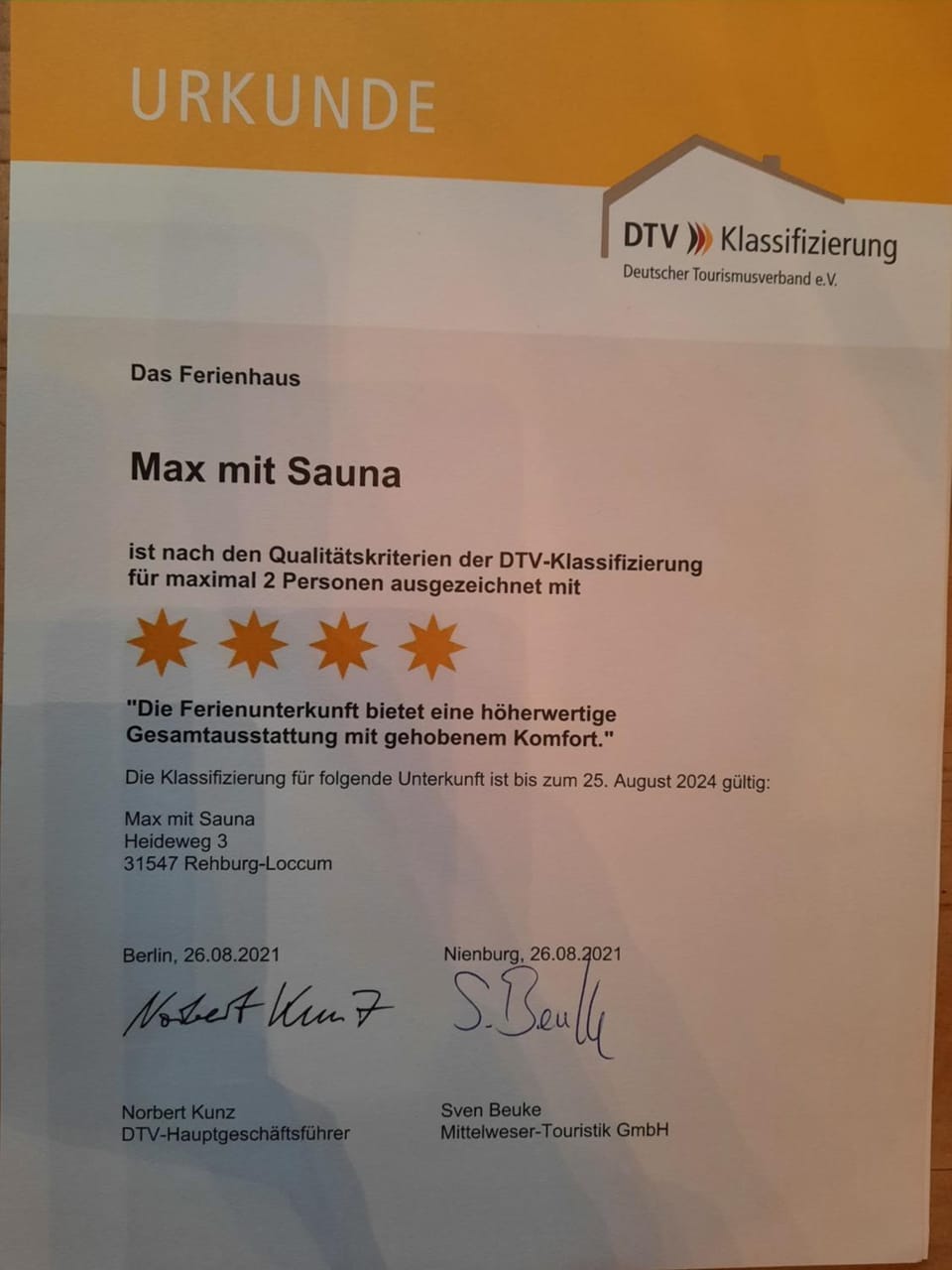 Certificate/Award