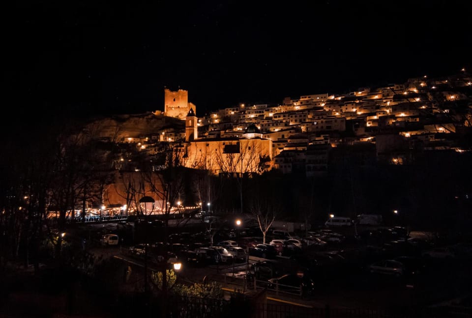 Nearby landmark, Night, Natural landscape, Landmark view