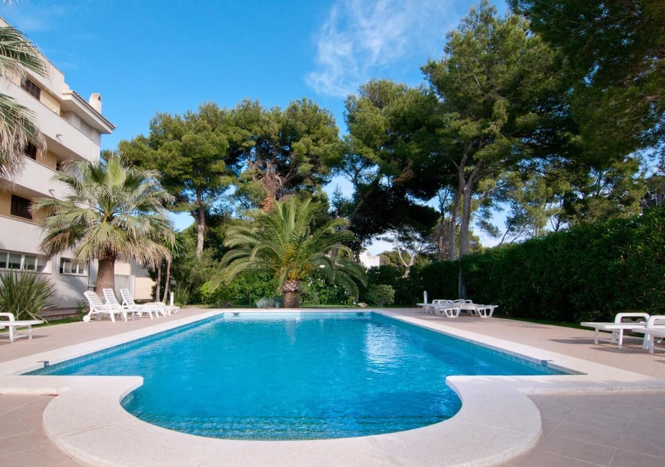 Property building, Living room, Swimming pool
