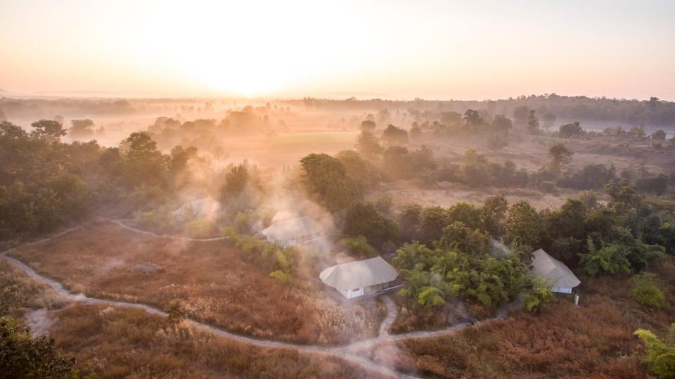 Natural landscape, Bird's eye view, Sunset