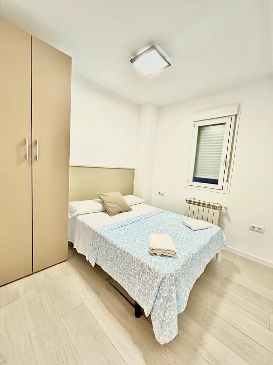 Bed, Photo of the whole room, Bedroom, towels, wardrobe