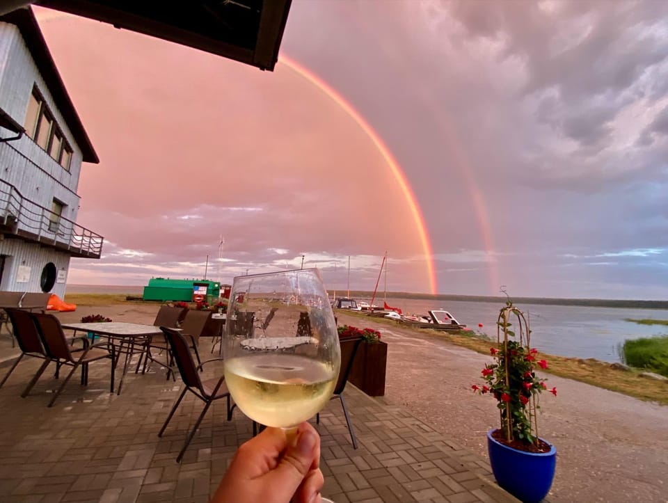 Patio, View (from property/room), Balcony/Terrace, Dining area, Sea view, Drinks, Sunset