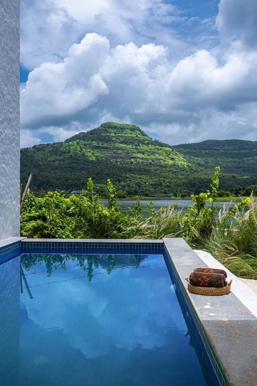 Nearby landmark, Day, Natural landscape, Mountain view, Pool view, River view, Swimming pool