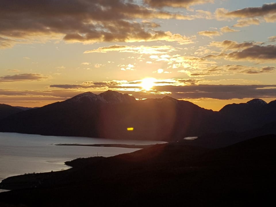 Natural landscape, Hiking, Mountain view, Sea view, Sunset