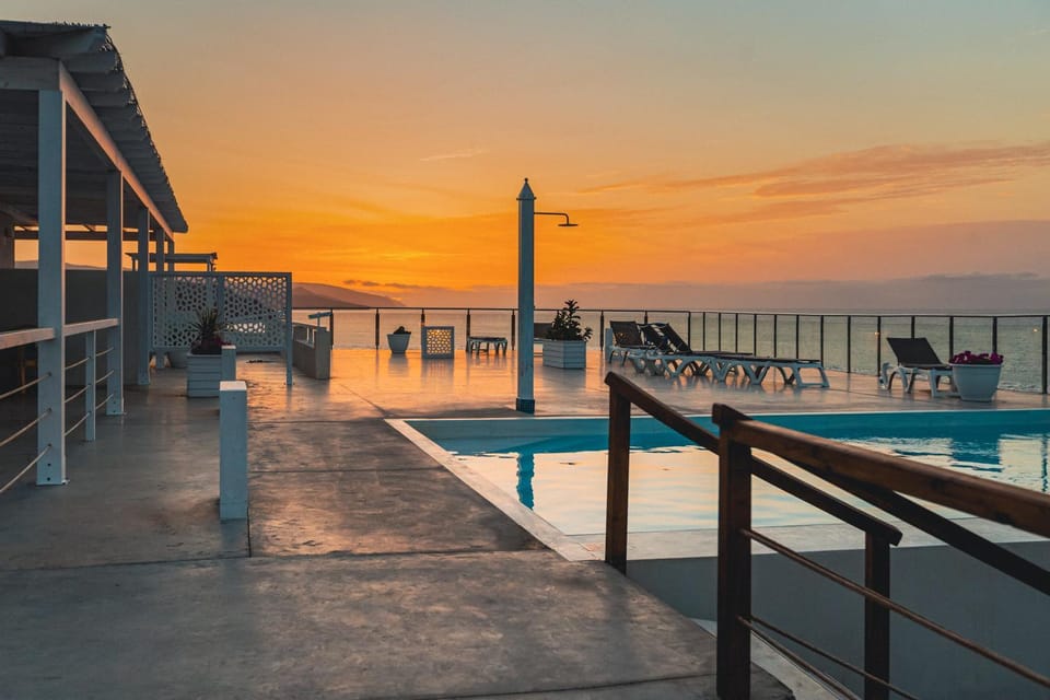 Property building, Swimming pool, Sunrise