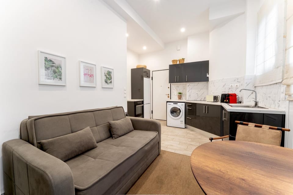 Living room, kitchen