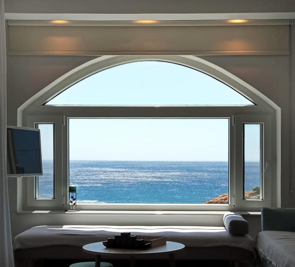 Living room, Seating area, Sea view