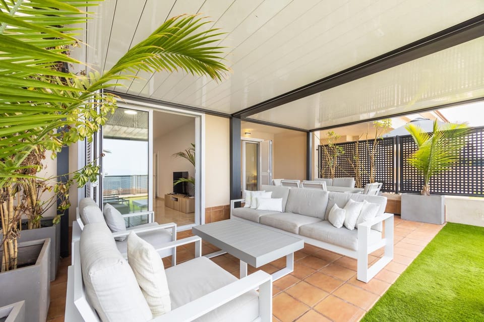 Garden, View (from property/room), Balcony/Terrace, sunbed