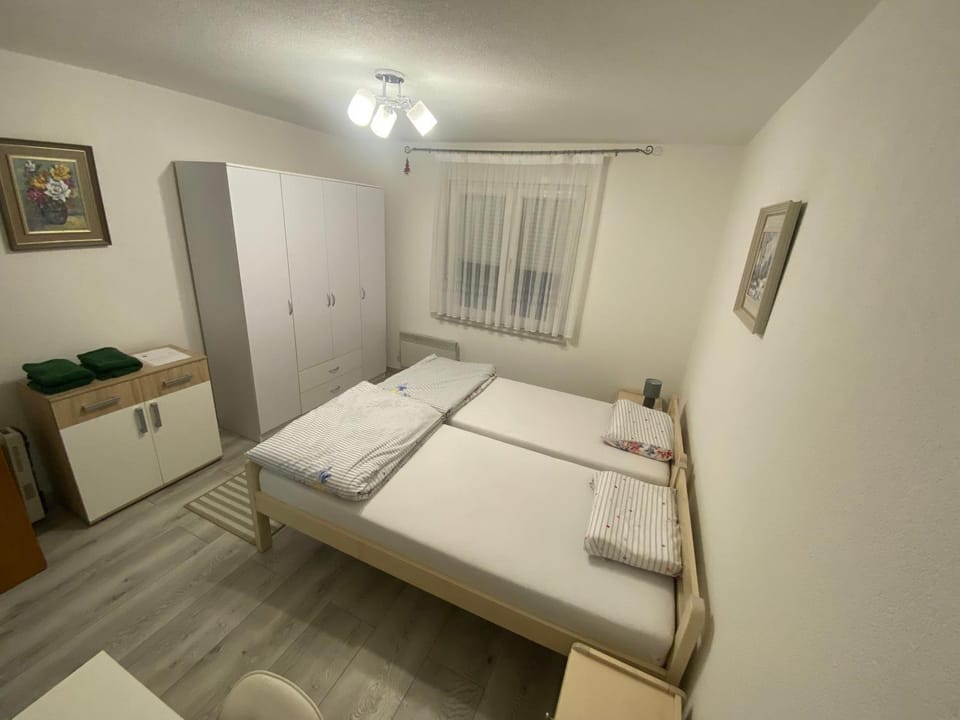 Bed, Photo of the whole room, Bedroom, towels, wardrobe