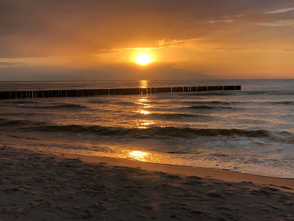 Natural landscape, Beach, Sunset