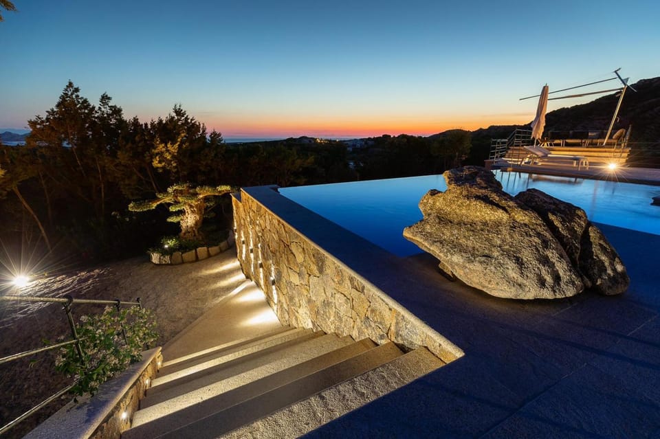 Pool view, Swimming pool, Sunset