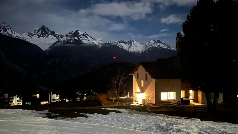 Night, Natural landscape, Winter