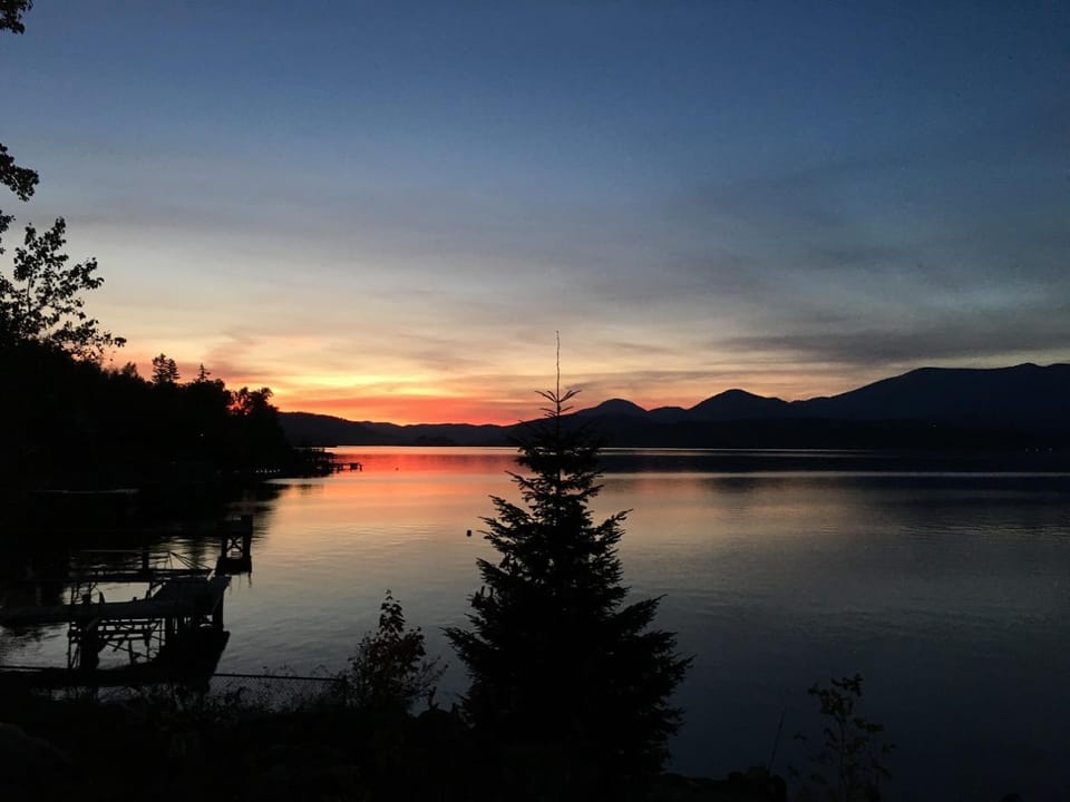 Natural landscape, View (from property/room), Lake view, Mountain view, River view, Sunset