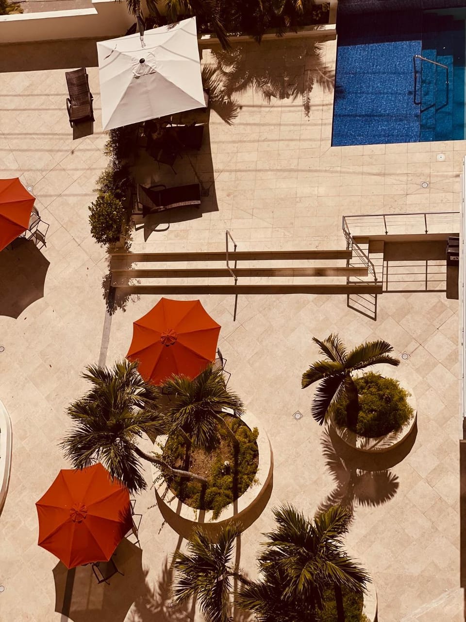 Pool view, Swimming pool, sunbed