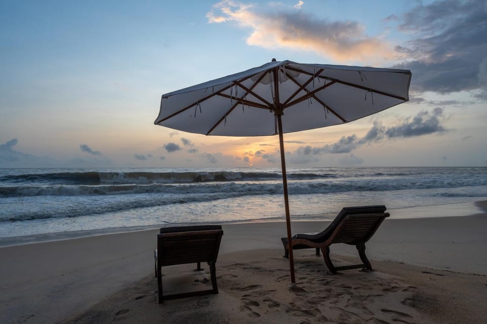 Beach, Sunset, sunbed