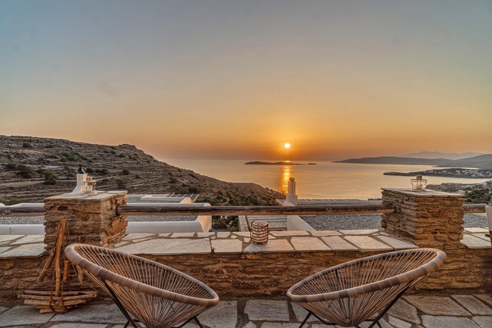 Natural landscape, View (from property/room), Balcony/Terrace, Sea view, Sunset
