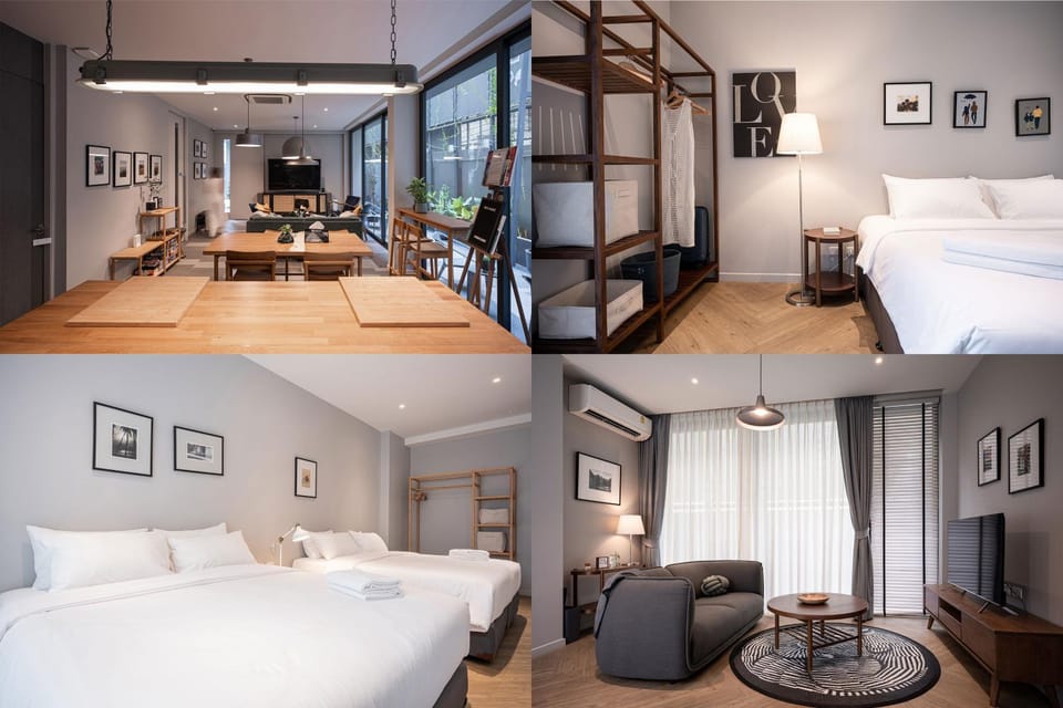 Bed, Living room, Photo of the whole room, Seating area, Bedroom