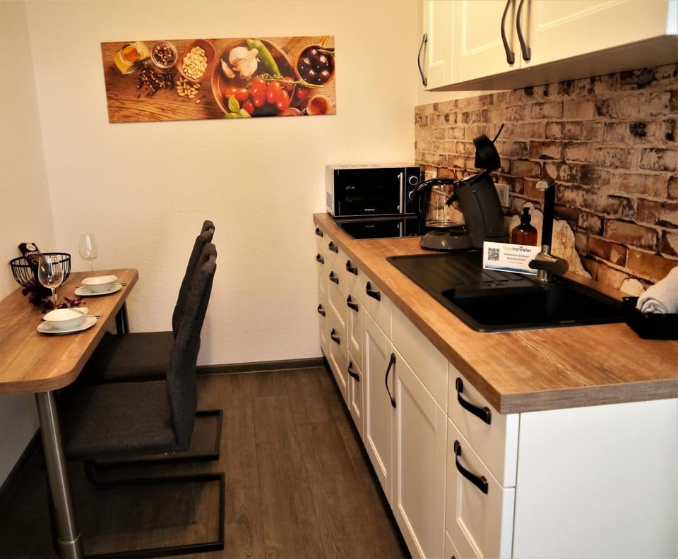 Kitchen or kitchenette, stove, kitchen