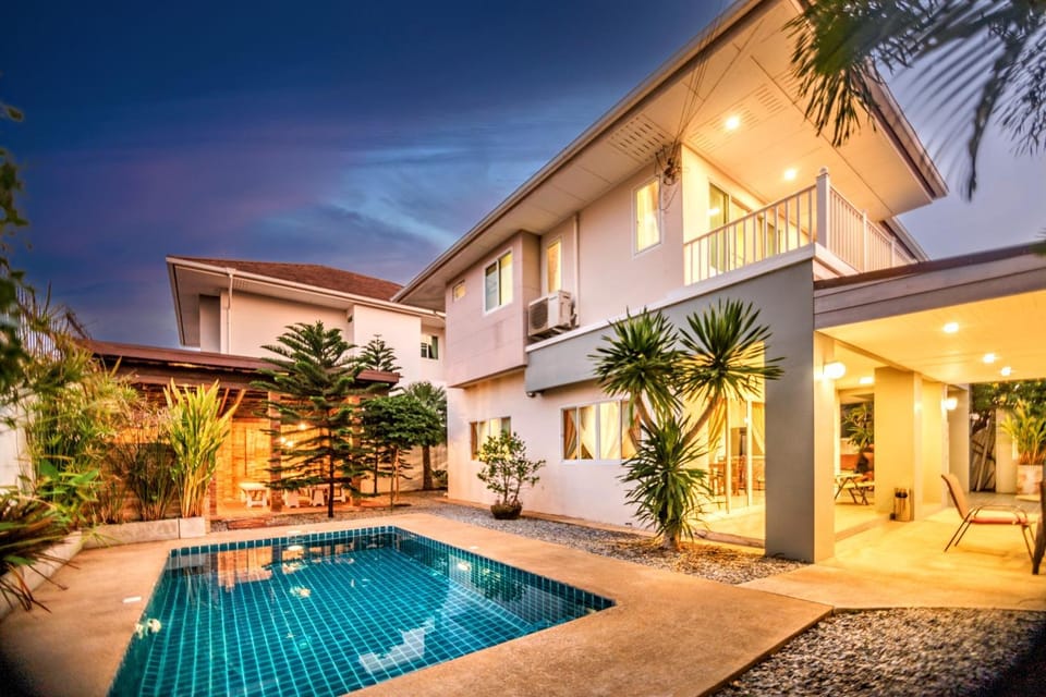 Property building, Day, Night, Pool view, Swimming pool, sunbed