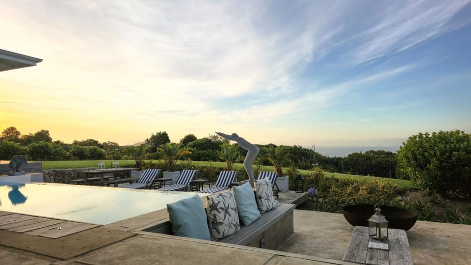 View (from property/room), Pool view, Sea view, fireplace