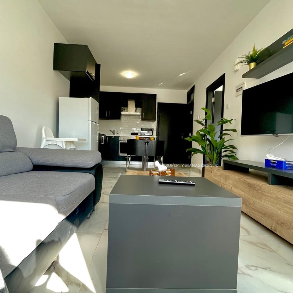 Living room, kitchen