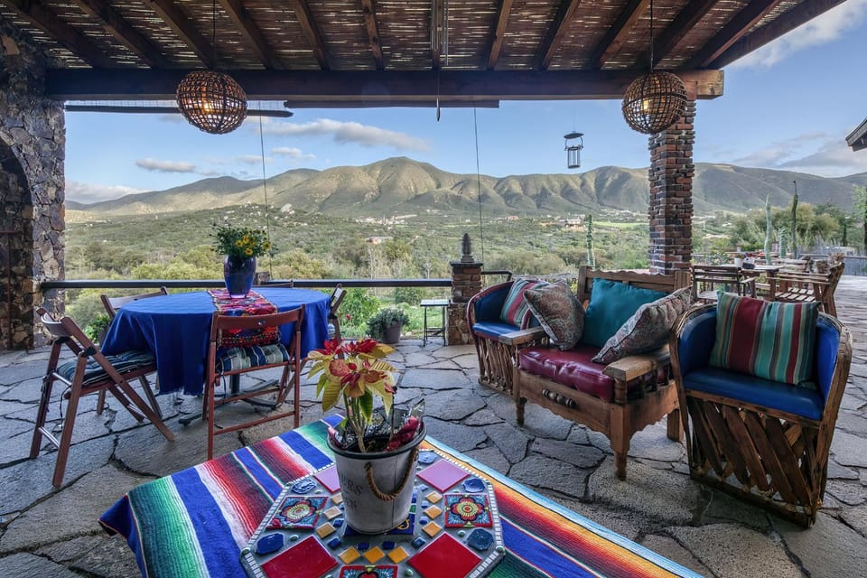 Patio, Day, View (from property/room), Living room, Dining area, Mountain view, Internal: Not applicable to any particular room