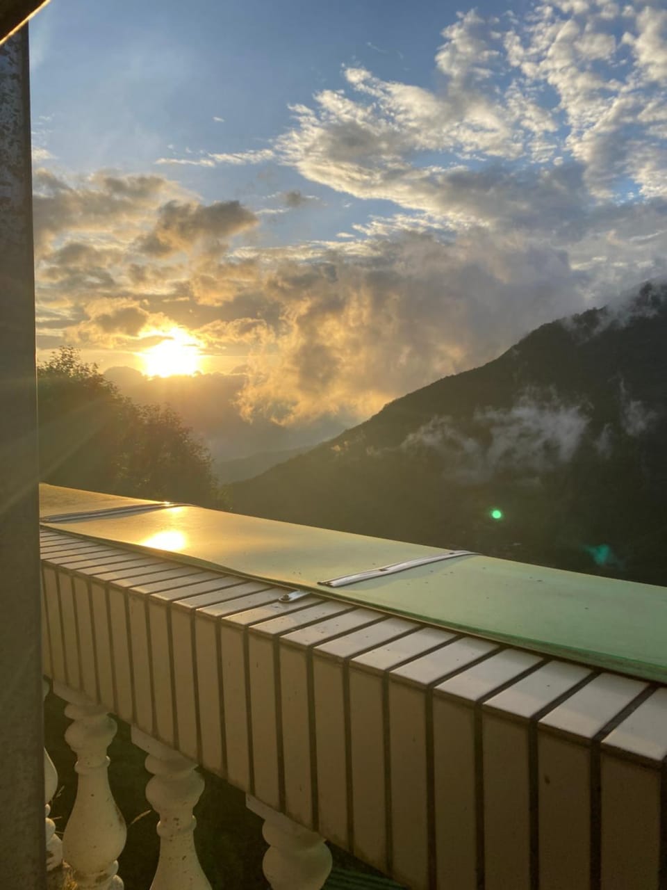 Balcony/Terrace, Mountain view, Sunset