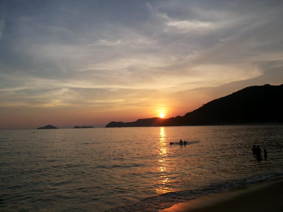 Natural landscape, Beach, Sunset