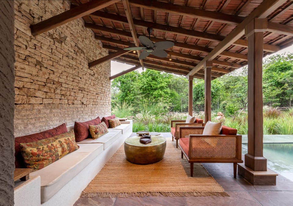 Seating area, Pool view