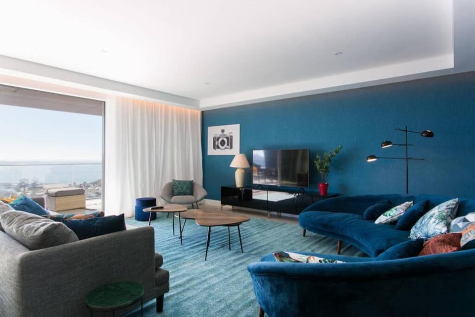 Living room, Seating area, Sea view