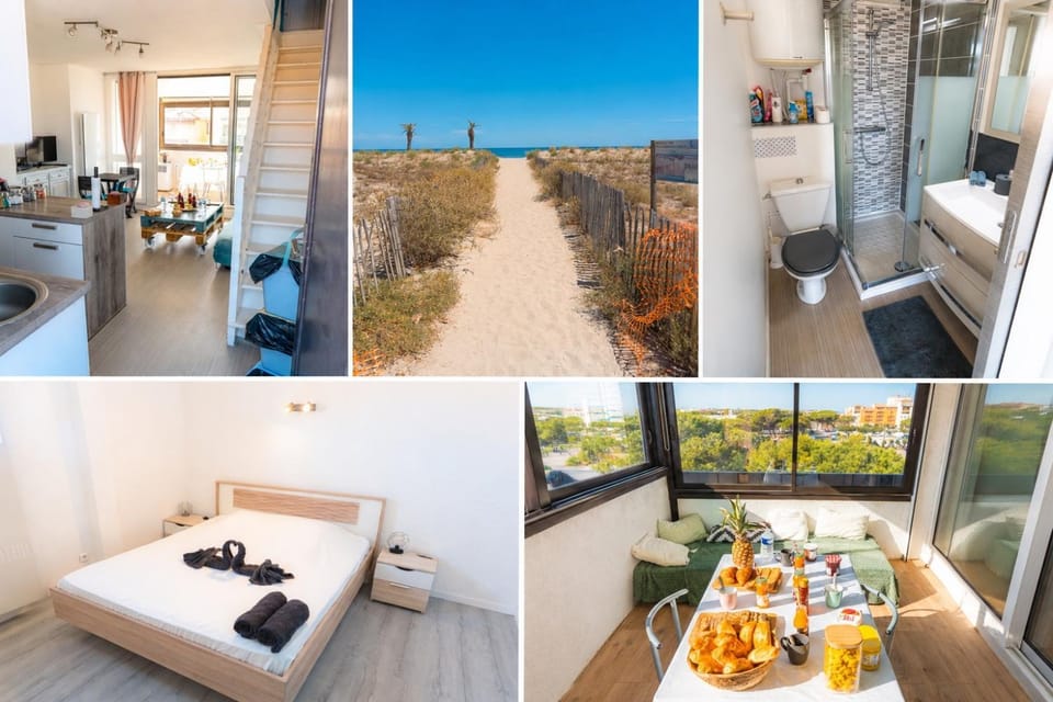 Property building, Neighbourhood, Natural landscape, Kitchen or kitchenette, Dining area, Beach, Beach, Food