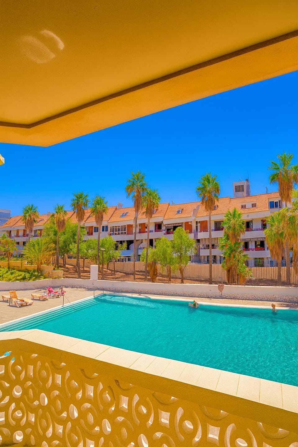 Pool view, sunbed