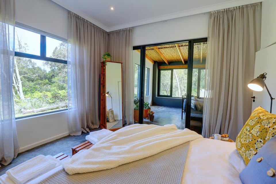 Bed, Bedroom, Garden view, wardrobe
