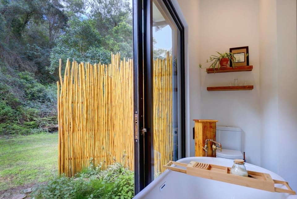 Shower, Bathroom, Garden view, Bath