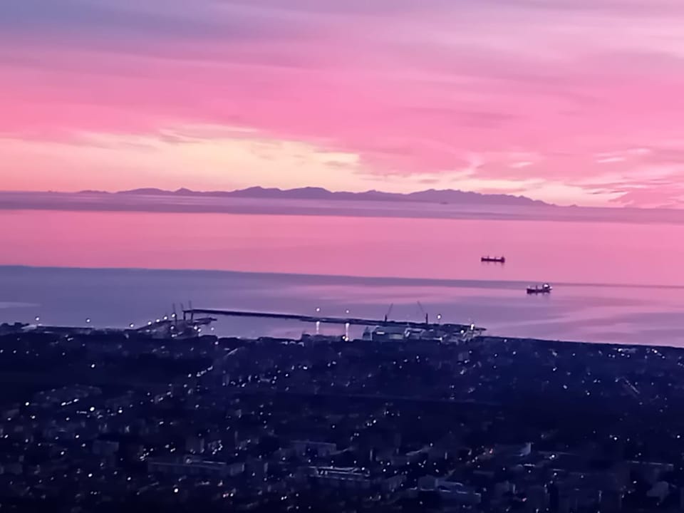 Natural landscape, Sea view, Sunset