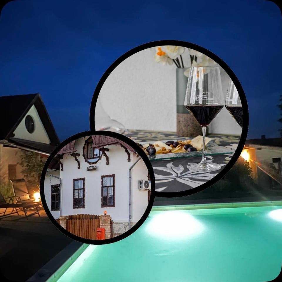 Night, Pool view, Swimming pool