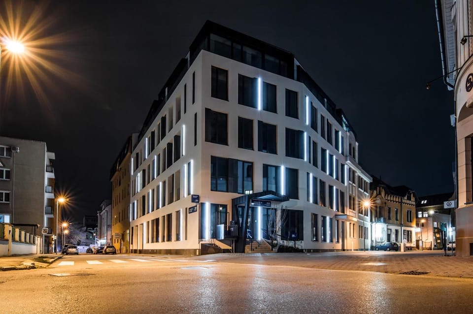 Property building, Night, Street view