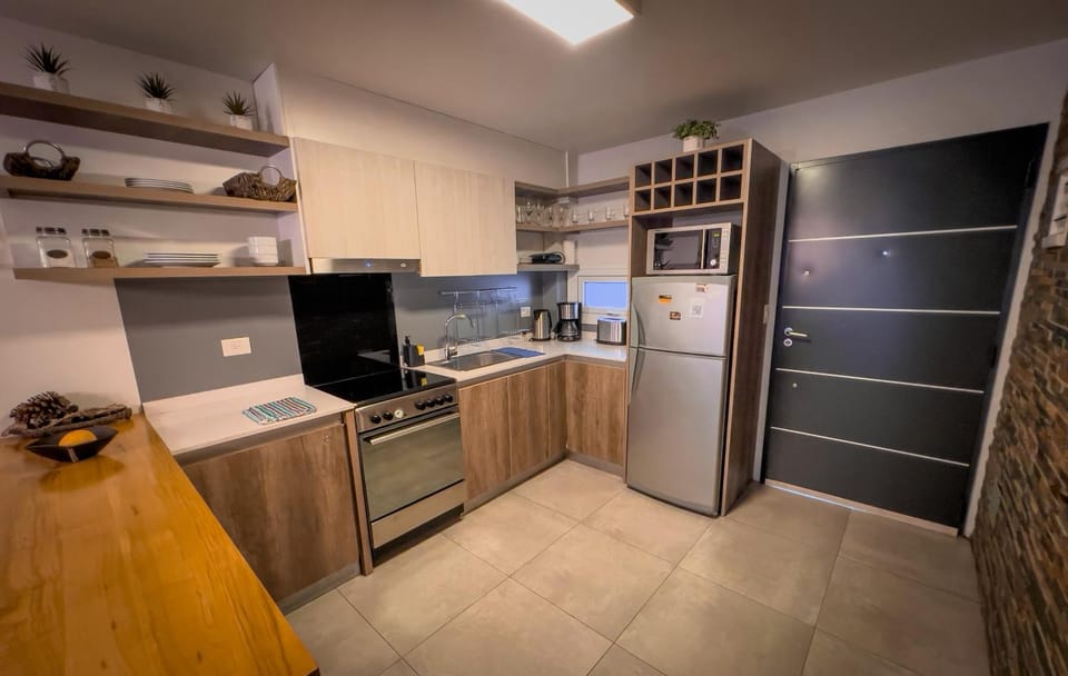 Kitchen or kitchenette, oven, stove, toaster