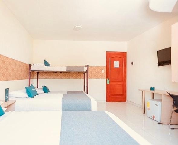 Bed, Photo of the whole room, Bedroom, bunk bed, hair dresser, wardrobe