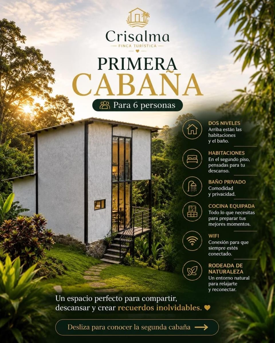 crisalma cabaña Campground/ 
RV Resort in Quindio, Colombia